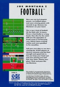 Joe Montana I Football - Sega Classic Box Art