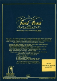 Trivial Pursuit: Spectrum-Genus Edition Box Art