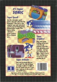 Sonic the Hedgehog (Not for Resale large label) Box Art