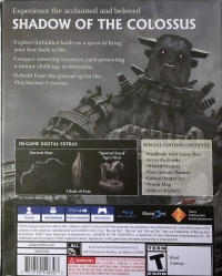 Shadow of the Colossus - Special Edition Box Art