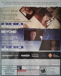 Heavy Rain / Beyond: Two Souls Collection Box Art