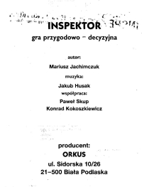 Inspektor (cassette) Box Art