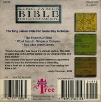King James Bible For Use On Game Boy Box Art