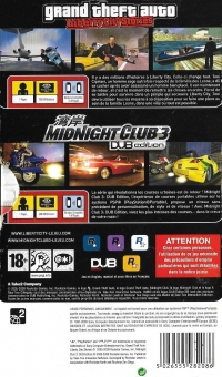 Grand Theft Auto: Liberty City Stories / Midnight Club 3: Dub Edition [FR] Box Art