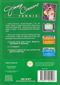 Jimmy Connors Tennis Box Art