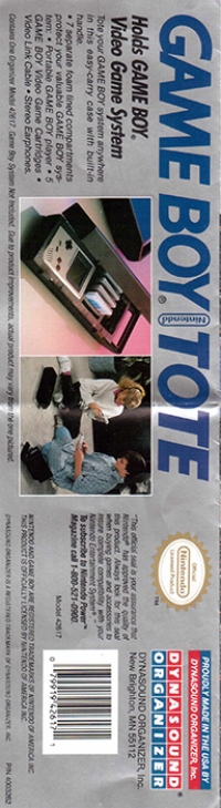 Dynasound Organizer Game Boy Tote Box Art