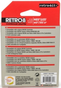 Retro-Bit Retro8 Controller Adapter for NES Classic Edition / Wii / Wiiu Box Art