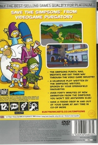 Simpsons Game, The - Platinum Box Art