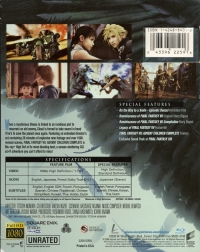 Final Fantasy VII: Advent Children Complete (BD) [NA] Box Art
