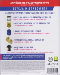 FIFA 19 - Edycja Mistrzowska (Zamówienie przedpremierowe) Box Art