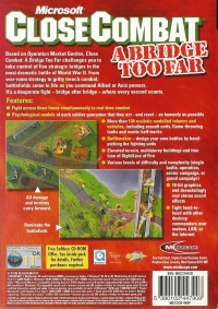 Microsoft Close Combat: A Bridge Too Far Box Art