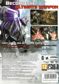 Transformers: War for Cybertron Box Art