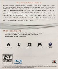 Welcome to PlayStation 3 and PlayStation Network (BD / BCUS-98182-STD) Box Art