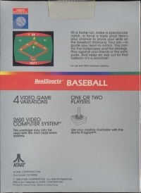 RealSports Baseball (Gray Label) Box Art