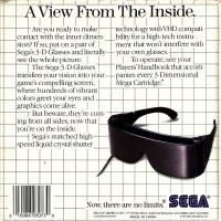 Sega 3-D Glasses, The [NA] Box Art