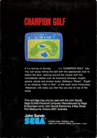 Champion Golf Box Art