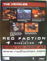 Red Faction promotional pamphlet Box Art