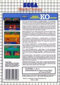 George Foreman's KO Boxing Box Art