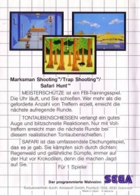 Marksman Shooting / Trap Shooting / Safari Hunt [DE] Box Art