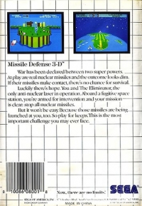 Missile Defense 3-D (Made in China) Box Art