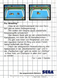 Pro Wrestling [DE] Box Art