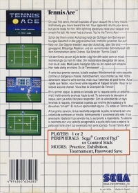 Tennis Ace (Sega®, title screen) Box Art