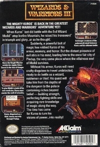 Wizards & Warriors III: Kuros: Visions of Power Box Art