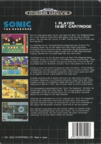 Sonic the Hedgehog (Made in Japan) Box Art