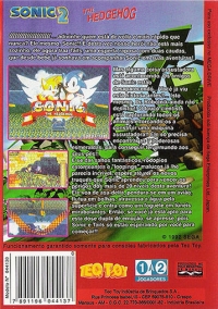 Sonic the Hedgehog 2 (red cover) Box Art