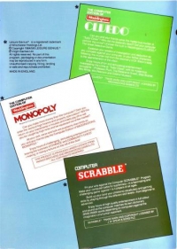 Cluedo / Monopoly / Computer Scrabble Box Art