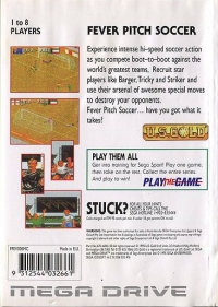 Fever Pitch Soccer - Sega Sport Box Art