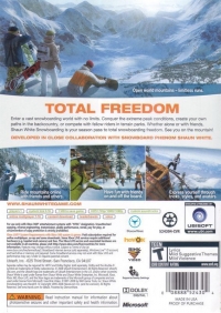 Shaun White Snowboarding Box Art