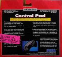 Sega Control Pad (black letters) [CA] Box Art