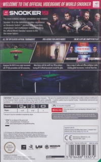 Snooker 19 Box Art