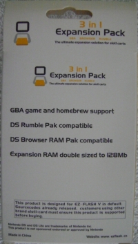 3 in 1 Expansion Pack for EZ-Flash V Box Art
