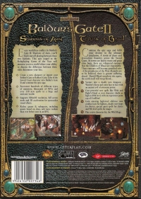 Baldur's Gate II: Shadows of Amn includes Throne of Bhaal [SE] Box Art