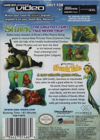 Game Boy Advance Video: Shrek / Shark Tale Box Art