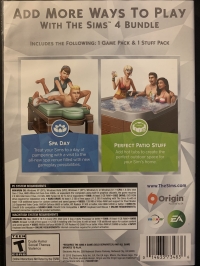 Sims 4 Bundle, The: Spa Day & Perfect Patio Stuff Box Art