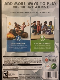 Sims 4 Bundle, The: Outdoor Retreat & Cool Kitchen Stuff Box Art