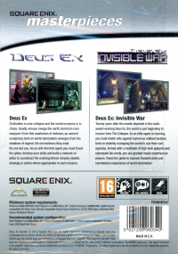 Deus Ex / Deus Ex: Invisible War - Square Enix Masterpieces Box Art