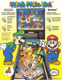 Super Mario Bros. Pinball Machine (Gottlieb, 1992) Box Art
