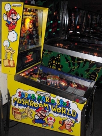 Super Mario Bros. Mushroom World Pinball Machine (Gottlieb, 1992) Box Art