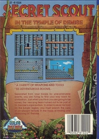 Secret Scout in the Temple of Demise (blue cartridge) Box Art
