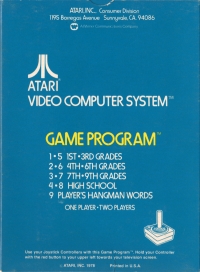 Hangman (Text Label) Box Art