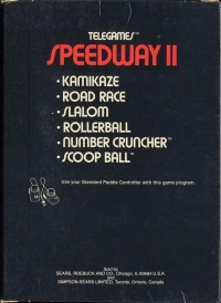 Speedway II (text label) Box Art