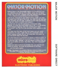 Major Motion - Software Direct Box Art