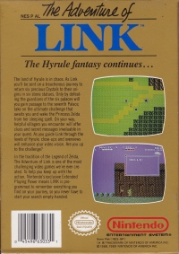Zelda II: The Adventure of Link (oval Seal of Quality) Box Art
