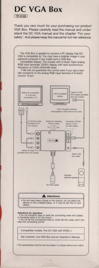 DC VGA Box TP-8128 Box Art