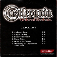 Castlevania: Order of Ecclesia Soundtrack Box Art