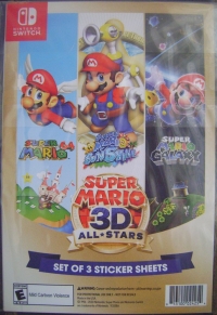 Super Mario 3D All-Stars - Set of 3 Sticker Sheets Box Art